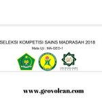 Download Soal Geografi KSM Nasional 2018